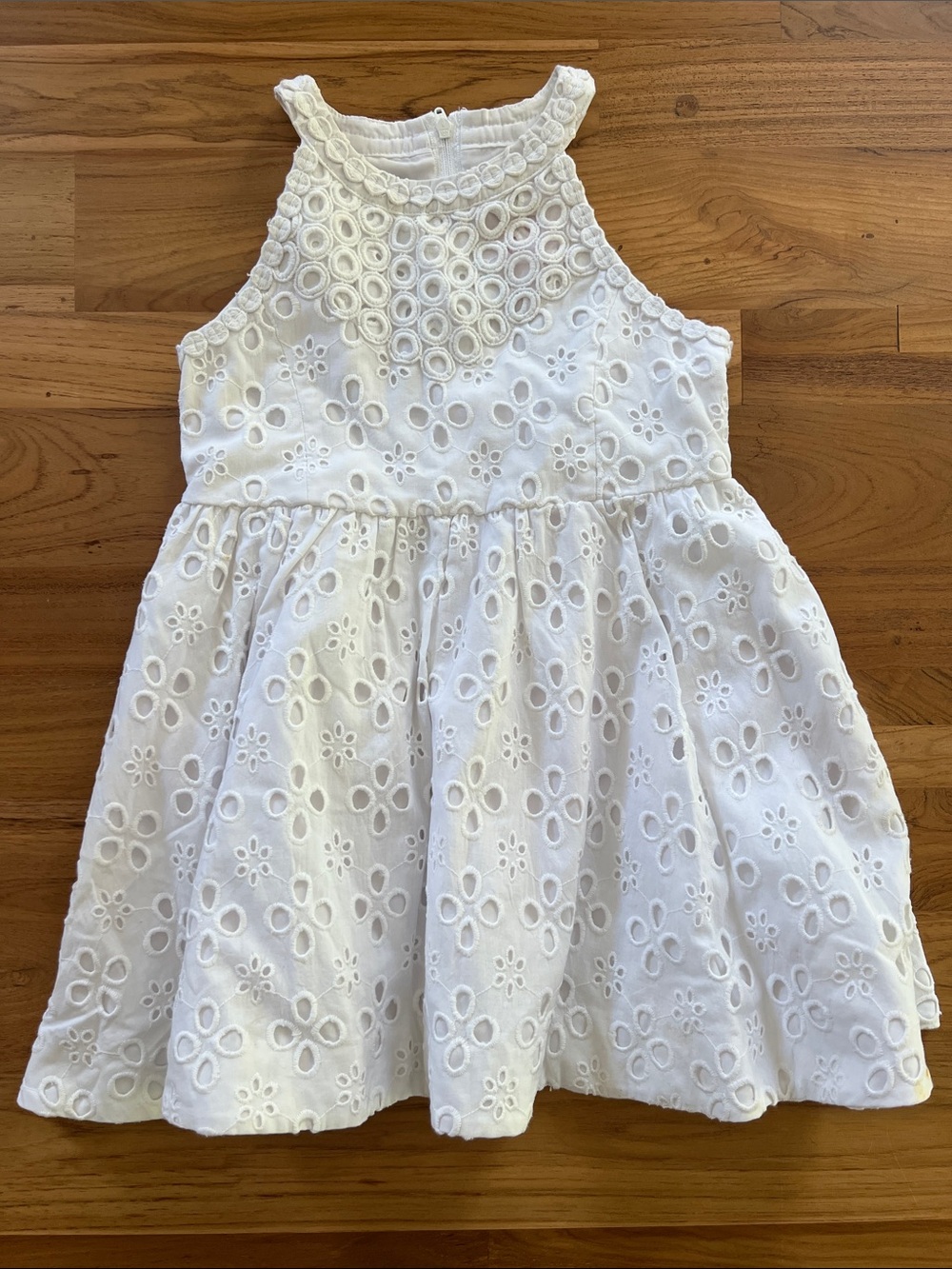 Lilly Pulitzer White Eyelet Toddler Dress Size 4T EUC